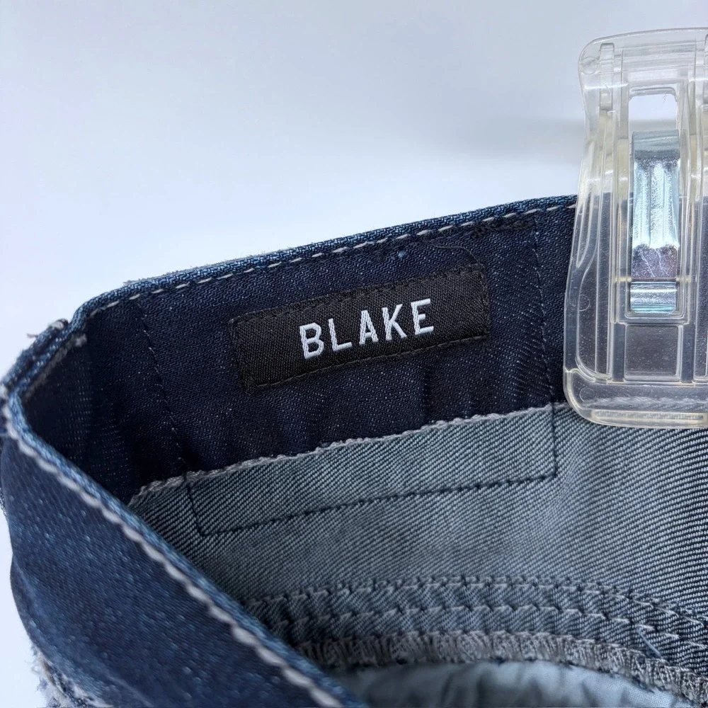 New Mens‎ Affliction Blake Blue Jeans Size 34 Distressed Style Grunge Straight